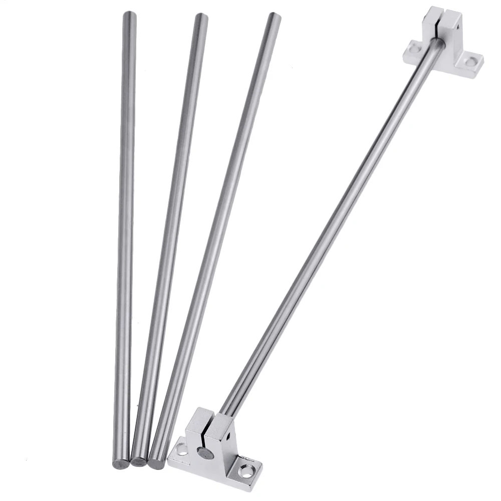 2pcs 6mm 8mm 10mm 12mm 16mm 8 400mm linear shaft 3d printer parts 8mm 400mm Cylinder Chrome Plated Liner Rods axis