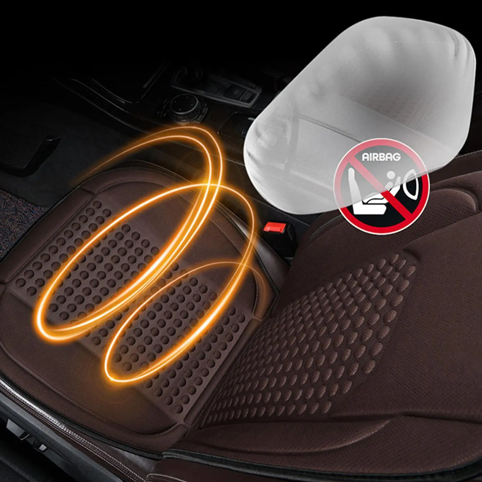 

Heated Seat For Car Ergonomic Full Back Cover Heated Seat Cushion Car Accessories For Truck SUV RV Sedan Automotive Van Cold