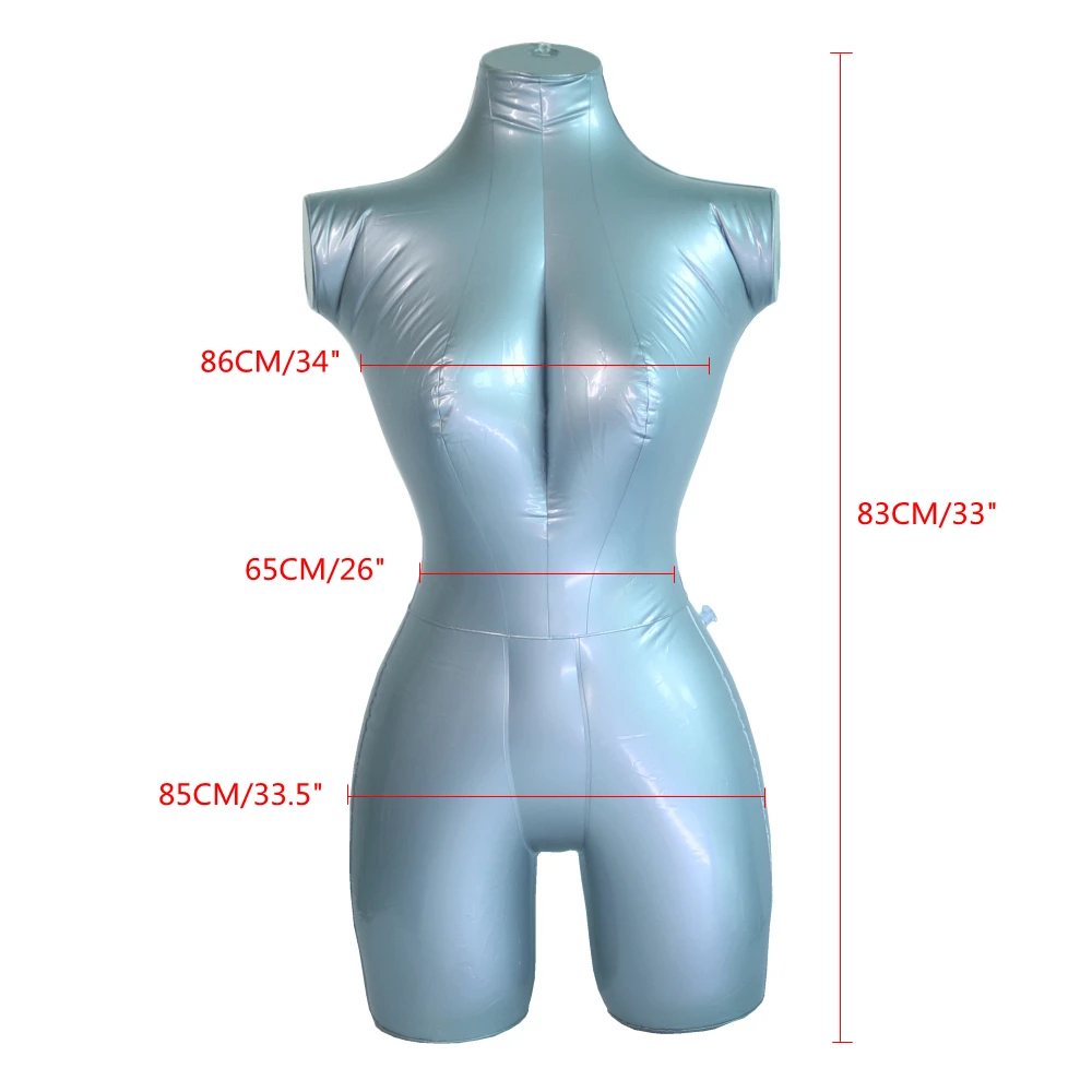 Torso manichino femminile gonfiabile, panno artistico femminile, mezzo corpo, puntelli per esposizione di abbigliamento superiore, 2023