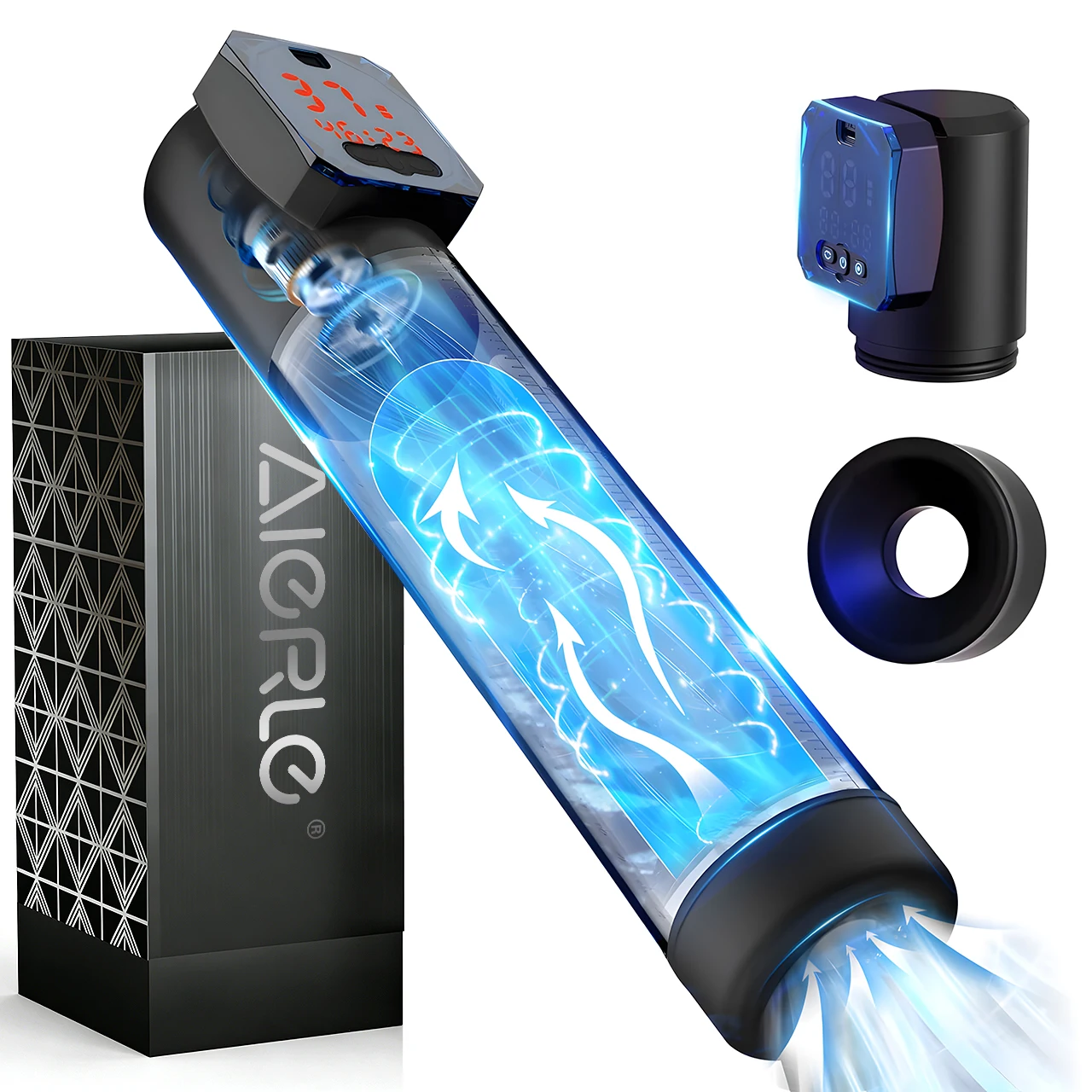 AIERLE Automatic Electric Penis Pump Adult Sex Toys for Men Pump Penis Waterproof Erectile Extender 5 Training & 6 Suction Modes