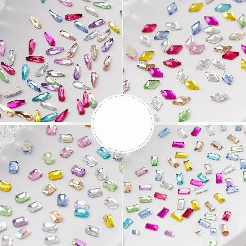 Nail Art Flat Bottom Special-shaped Diamond Mixed Mini Horse Eye Love Nail Ornament