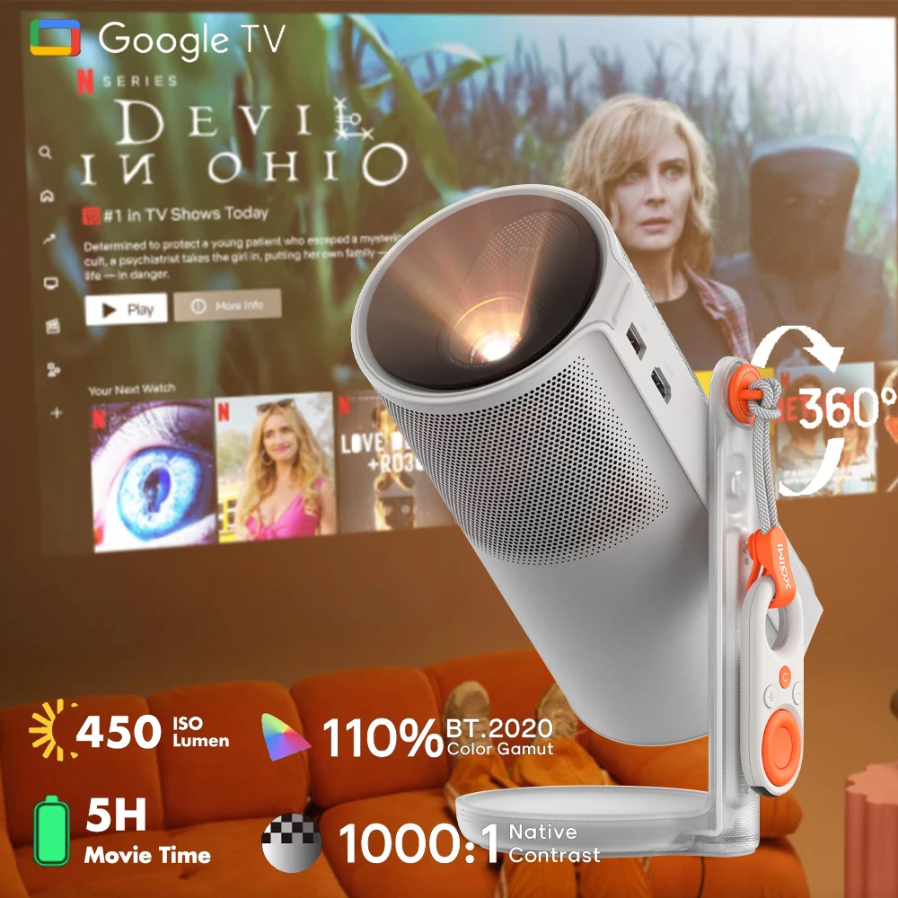 

2025 New Arrival XGIMI MoGo 4 Portable Proyector 1080p 5H Battery Video Projector Home Theater Smart Outdoor DLP Mini Projector