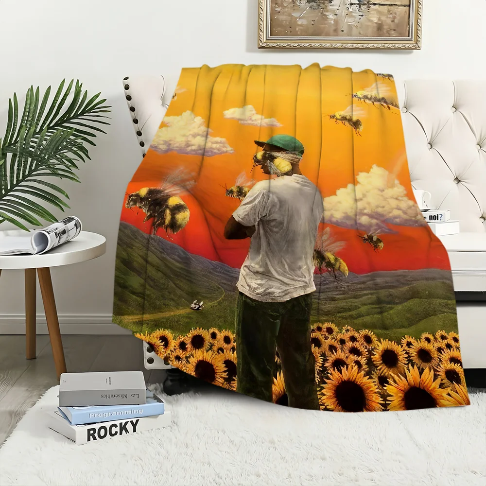 المغني T-Tyler C-الخالق Chromakopia بطانية أفخم قيلولة أريكة البساط لغرفة المعيشة مكتب السرير عيد ميلاد المنزل السفر هدايا الأطفال