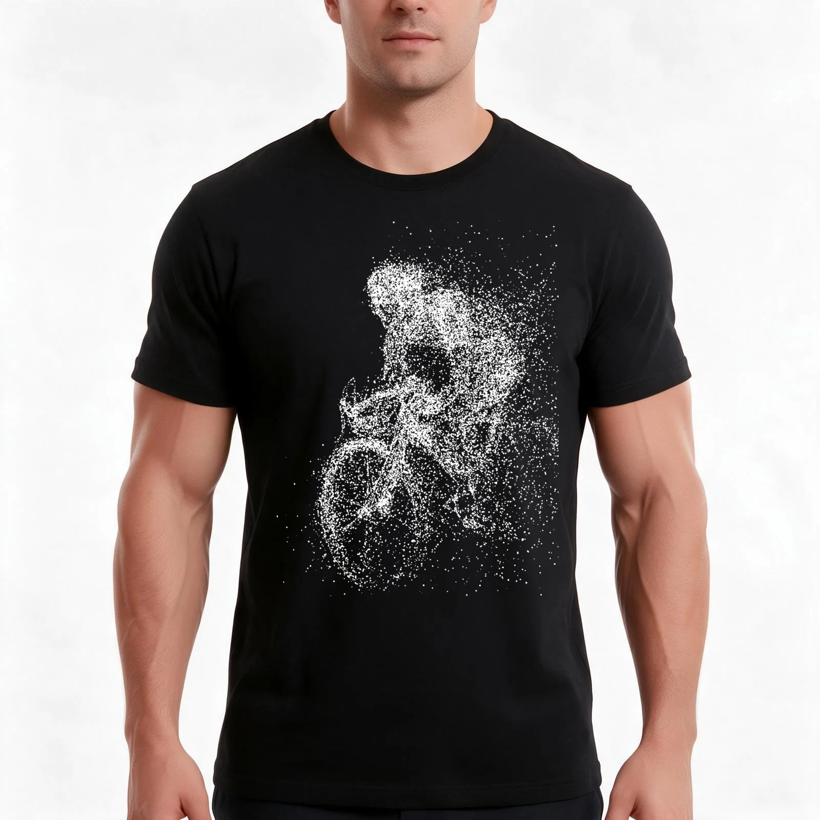CYCLE BICYCLE biking boy Cycling man Cyclist particles shattered Sketch Tee Mug Sticker Notebook for gift T-Shirt