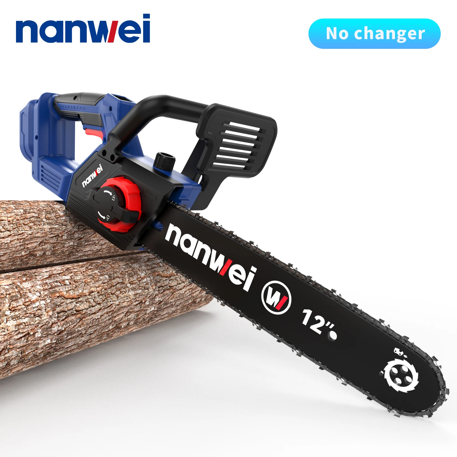 NANWEI Industrial Brushless Electric Chain Saw DIY 10 inch Garden Logging Pruning Chainsaw
