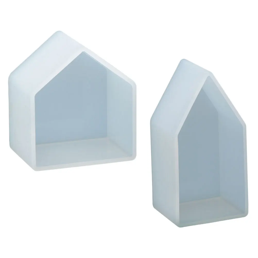 

2pcs Silicone Molds Epoxy Resin Craft DIY Decorative House Shaped Mold Easy Clean Compact Premium Quality Decor Making Beads