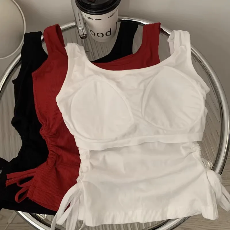 Ceco sin Mangas de Color Puro, Estilo Otoñal, Ajustado, Diseño de Moda para Mujer, Prenda Exterior con Rell en el P...