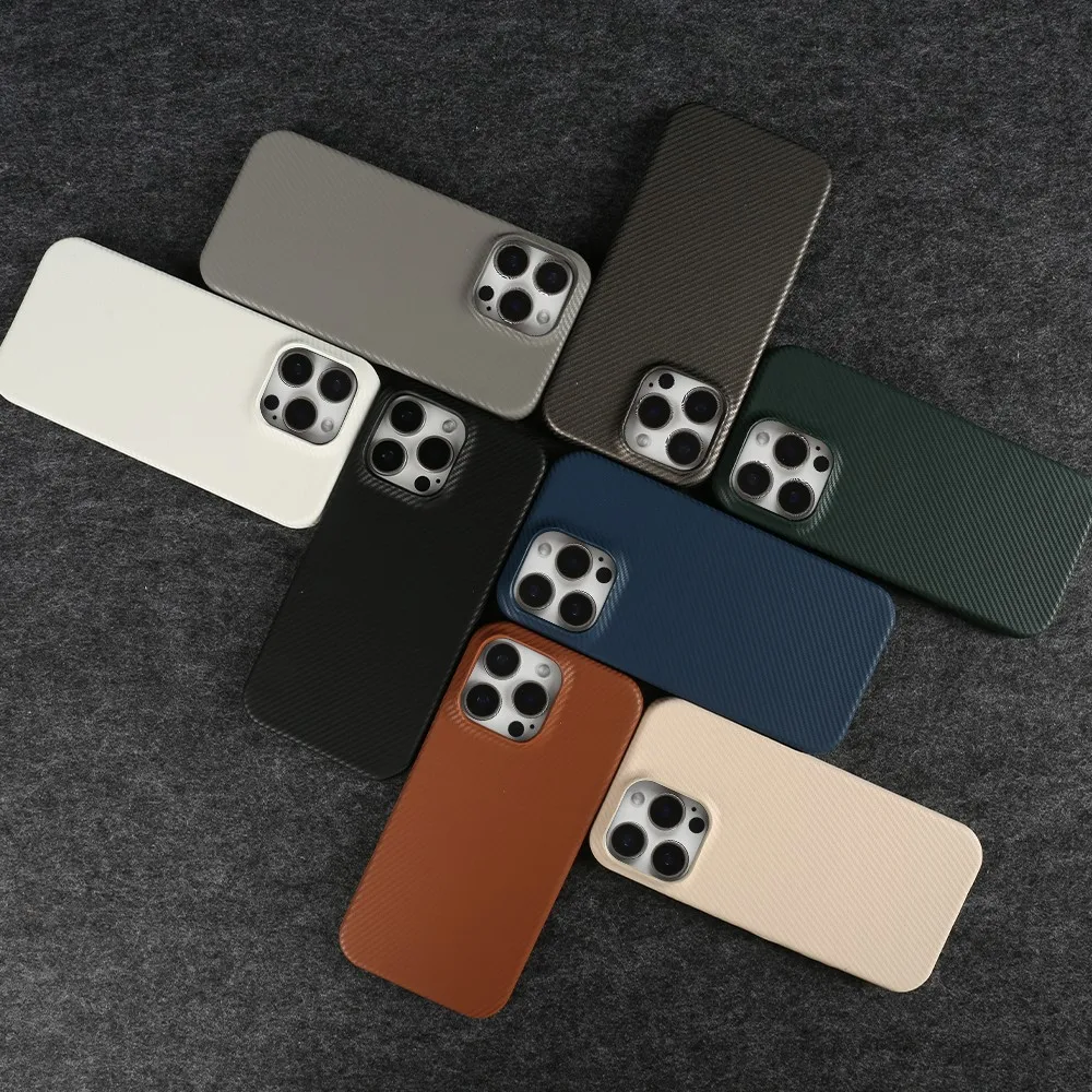 Luxury Genuine Leather Case For iphone 16 Pro Max 15Pro 14ProMax 13 12 11 Cases Carbon Fiber Pattern Phone Cover Phone Shell