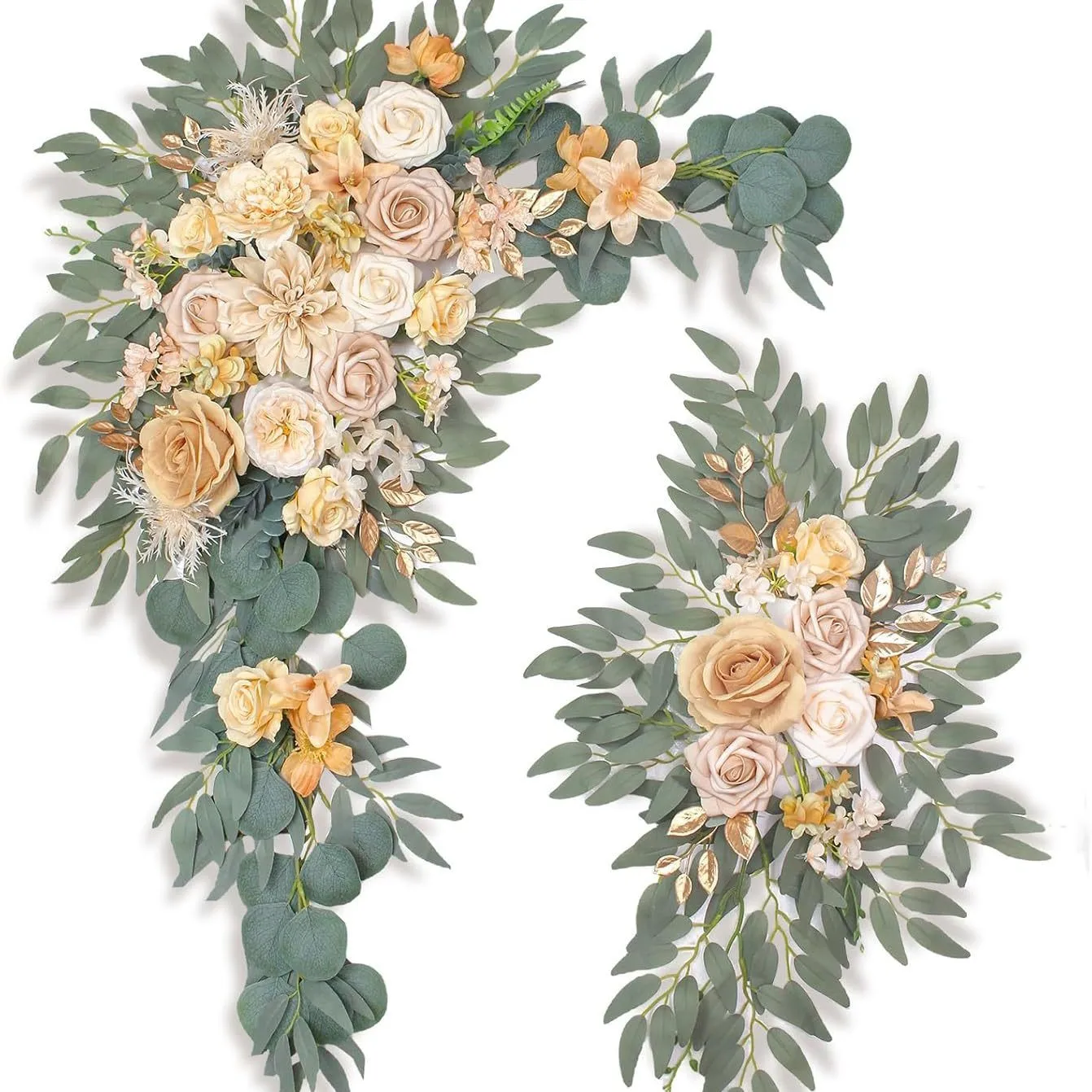 

Outdoor wedding arch flower welcome arch door banquet style grids floral decoration artificial flower supply