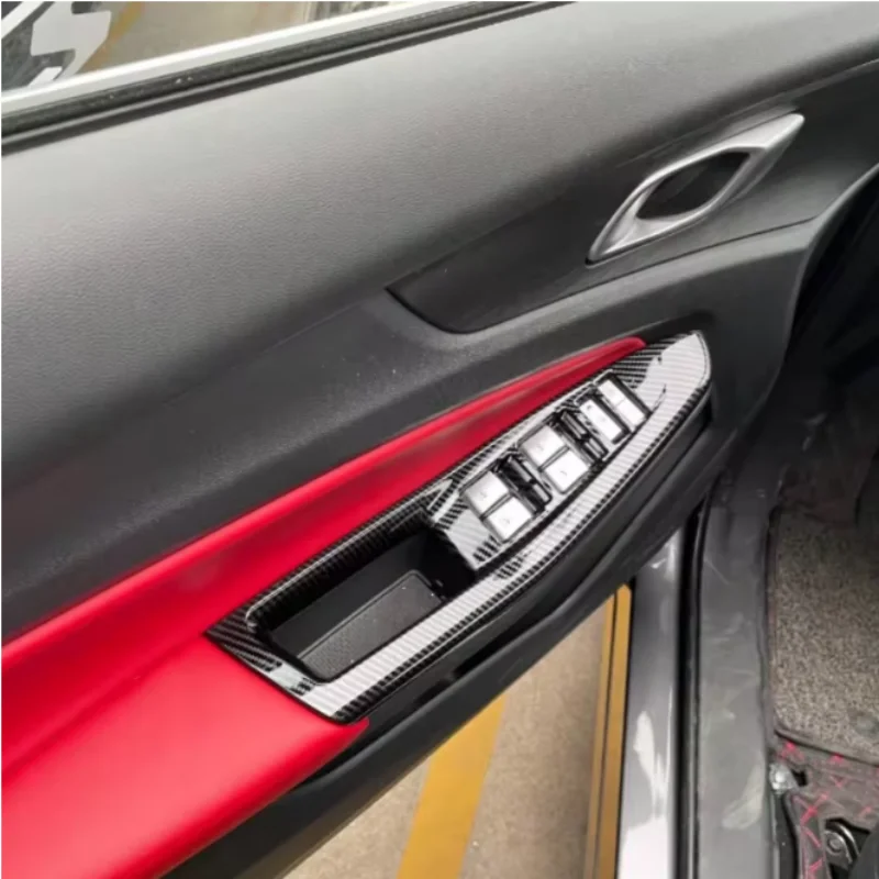 

ABS Car Inner Handle Door Armrest Window Garnish Glass Lift Switch Frame Cover Trim For Changan CS55 Plus 2 gen 2021-2023