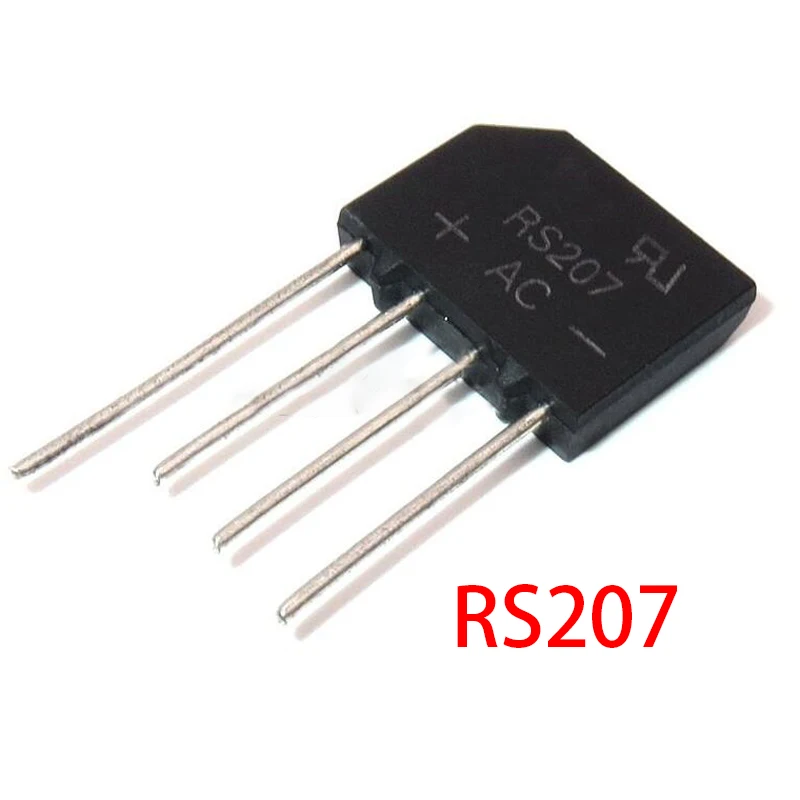 10PCS RS207 DIP ZIP-4 Bridge Rectifier 2A 700V