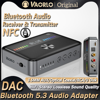 NFC Bluetooth 5.3 Audio Receiver Transmitter DAC Converter 3.5mm AUX/Coaxial Optical Fiber Digital-to-Analog/U Disk/Audio Adapte