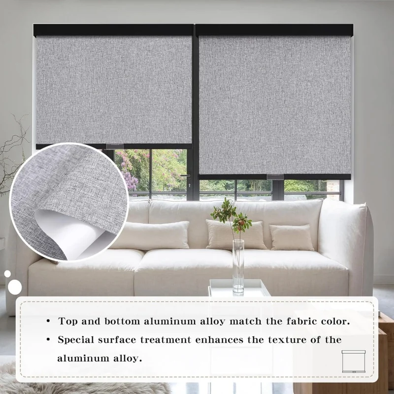 Factory Custom Square Cover Blinds Various Colors Thermal Insulation Control By Hand Manual Cordless Roller Shades For Office