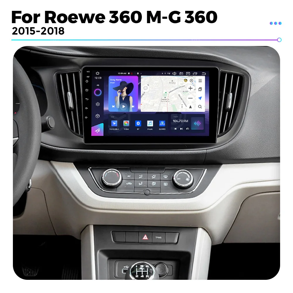 Car Radio CarPlay Wireless Android Auto For ROEWE 360 MG 360 2015-2018 4G WIFI GPS DSP 8Core 2din10inch Multimedia Video Player