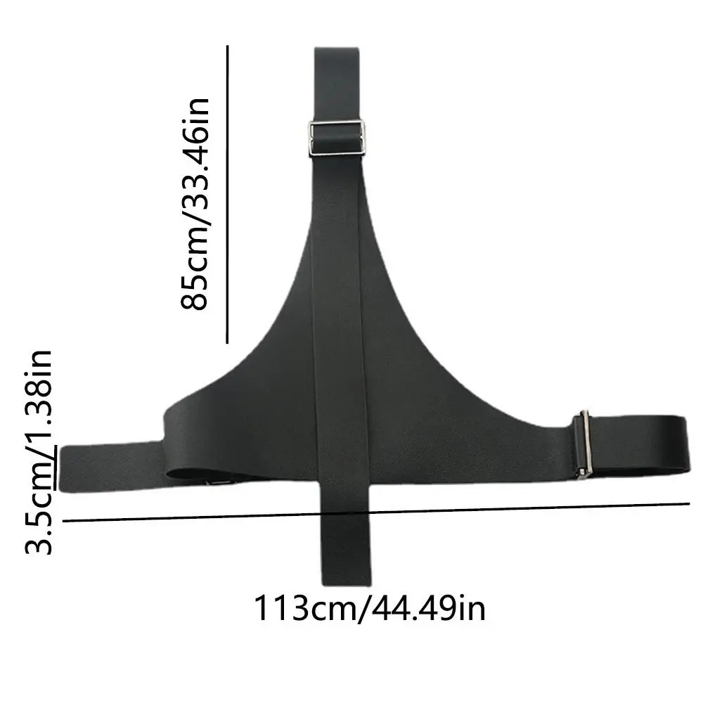 เข็มขัดหนัง PU แบบสายเดี่ยว ดีไซน์ไม่สมมาตร สไตล์พังก์ ใช้เป็นเดรสได้  ใส่สบาย ทนทานต่อการสึกหรอ