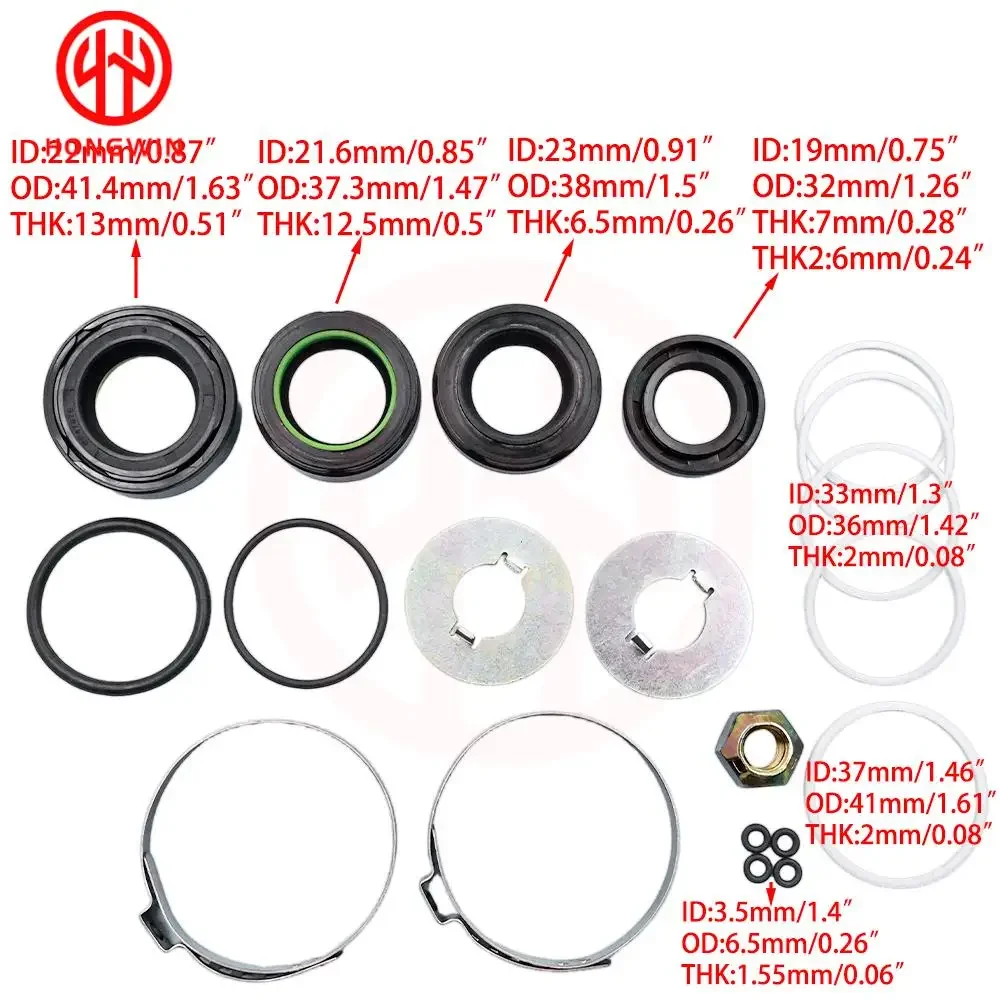 NEW Power Steering Gear Rack Repair Seal Kit OEM MR103090 MR-103090 For Mitsubishi Lancer Mirage Evo 1-3 Colt FTO Libero