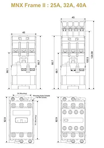 L & T Schakelapparatuur Mnx 32 Power Contactor 32 A, 3 Pole