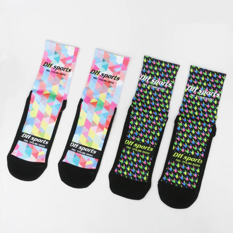 Bicycle Cycling Outdoor Cycling Fixture Basketball Running Non-Fading Printing Color Sports Trendy Socks