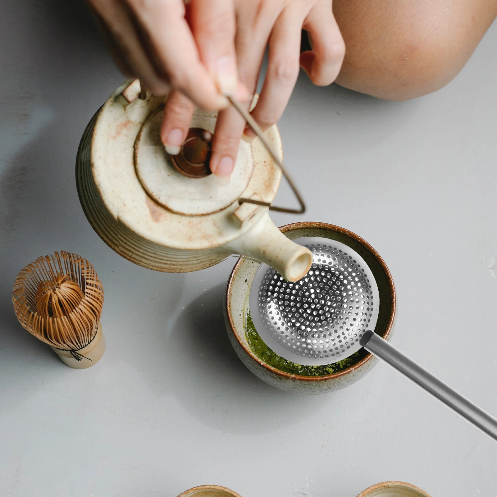 

2pcs 304 Stainless Steel Infusers Retractable Spring Handle Push Pull Design For Home Restaurant Tea Ball Shaped Tea