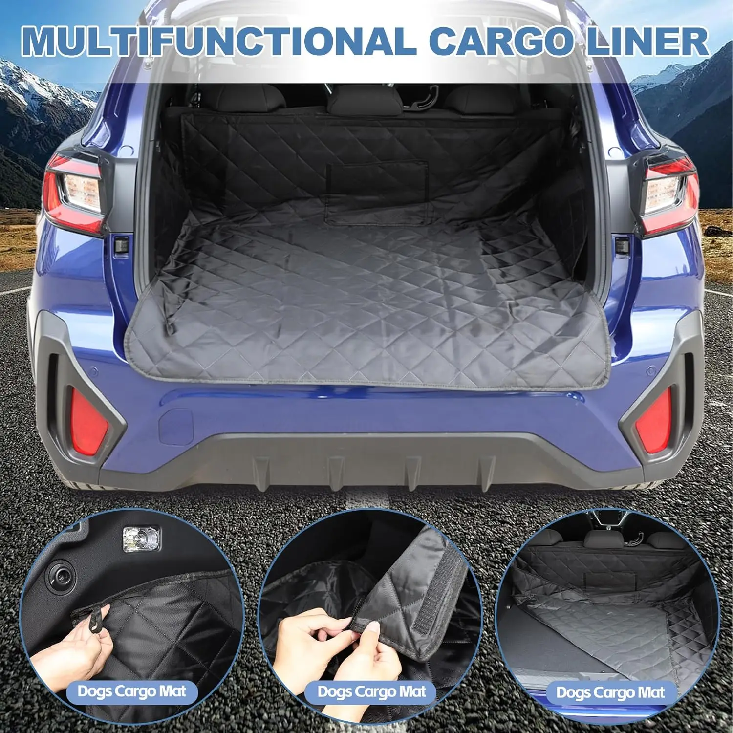 الجذع مقاوم للماء عدم الانزلاق كلب مكافحة القذرة وسادة حصيرة لسوبارو Crosstrek 2024-2025 البضائع بطانة منطقة حامي غطاء الملحقات #4