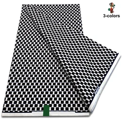 2025 Newest Fashion African Wax Fabric 100% Cotton Nigeria Ankara Wax Fabric Block Prints Batik Dutch Pagne Soft Sewing Fabric