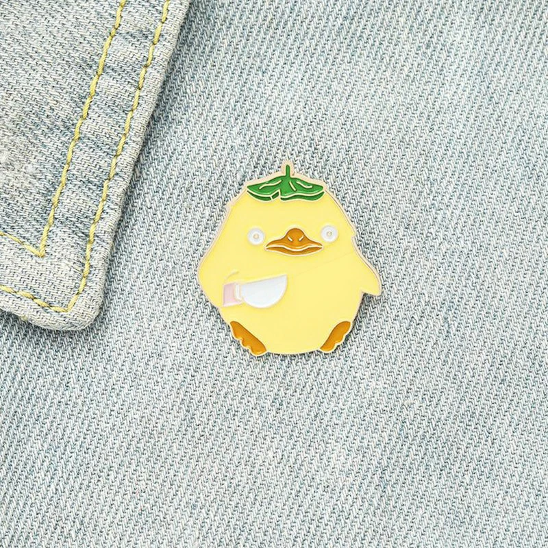 Pin Bag Lapel Pins Cartoon Movie Animal Badge Jewelry Gift for Kids Friends Spirited Spring God Enamel Pins Custom Dagger Duck