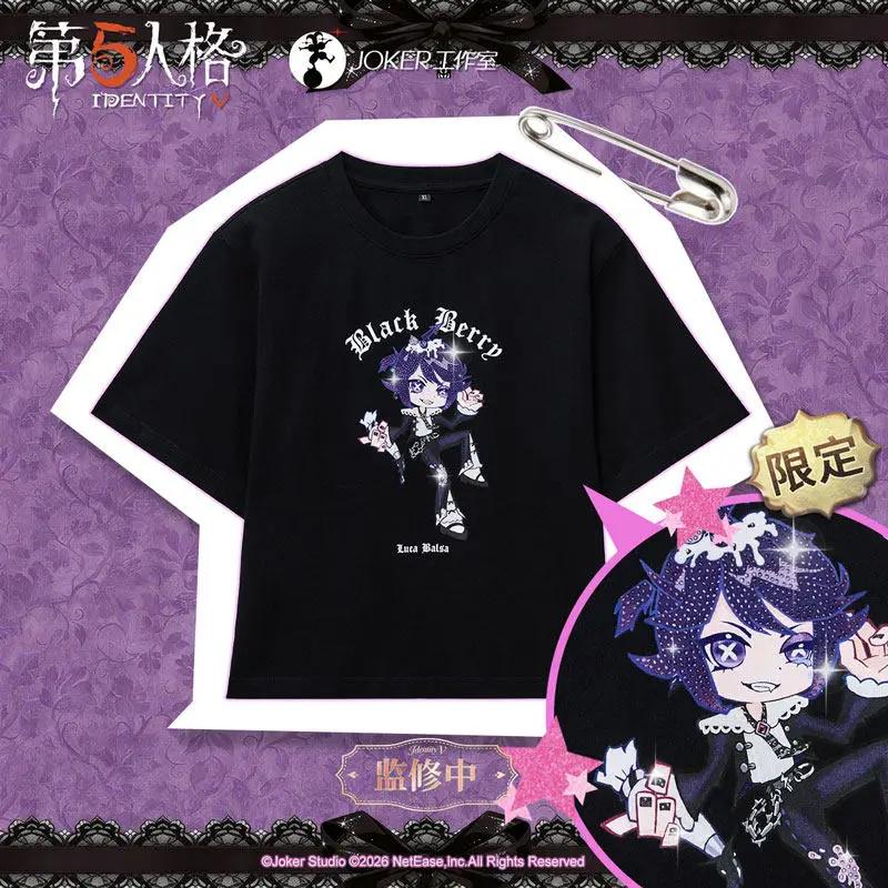 

Official Prisoner Photographer Mechanic Identity V Game short sleeves Male female summer T-shirt Cosplay Costume Game Gift
