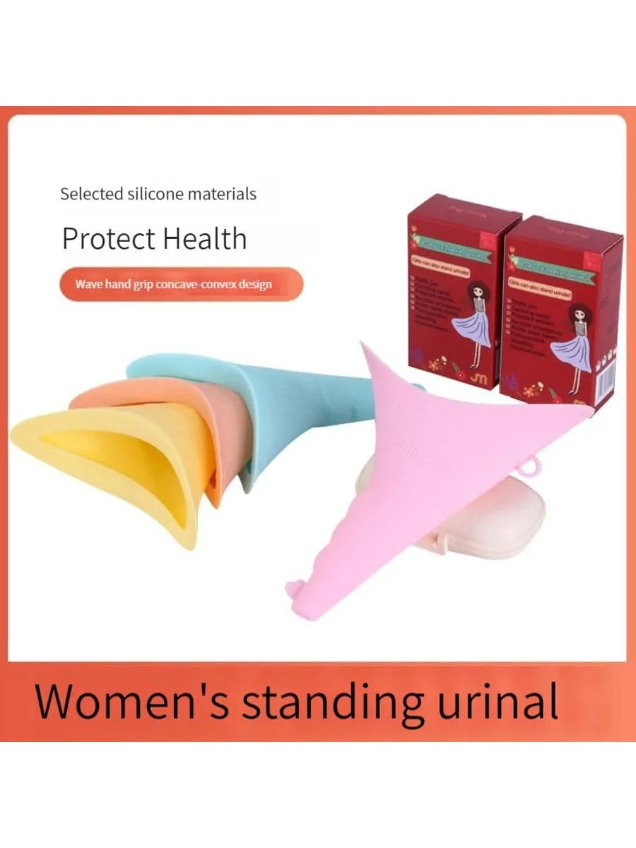 Silicone standing urinal for women, convenient emergency urinal bag for women, outdoor urinal for women