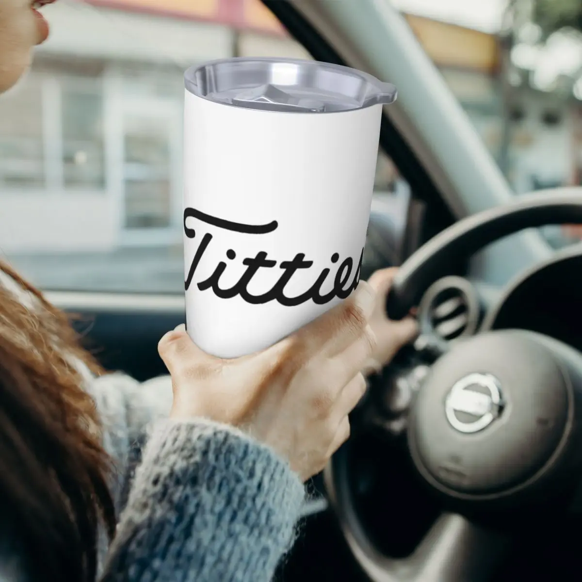 

Мяч для гольфа Titties, стакан из нержавеющей стали, кружки с вакуумной изоляцией, термосумка для холодной бутылки с крышкой, 20 унций