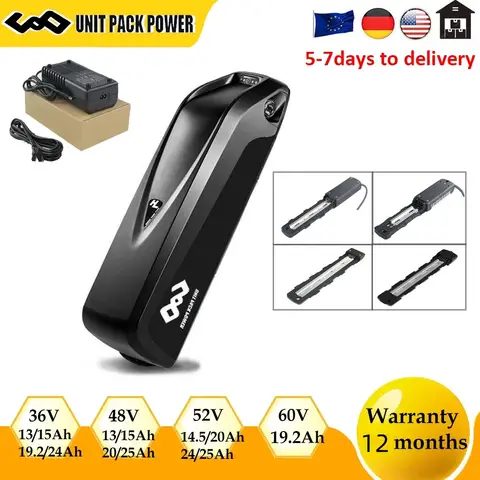 EU Stock Ebike Battery Hailong Polly36V 48V 52V 20Ah 24Ah 25Ah 18650 21700 Electric Bike Batteria For500W 750W 1000W 1500W Motor