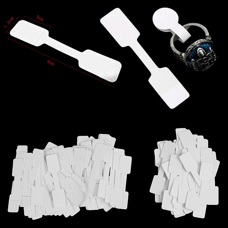 

50/100Pcs Quadrate Blank Price Tags Necklace Ring Labels Paper Stickers Paper Jewelry Display Card Labels Hangtag