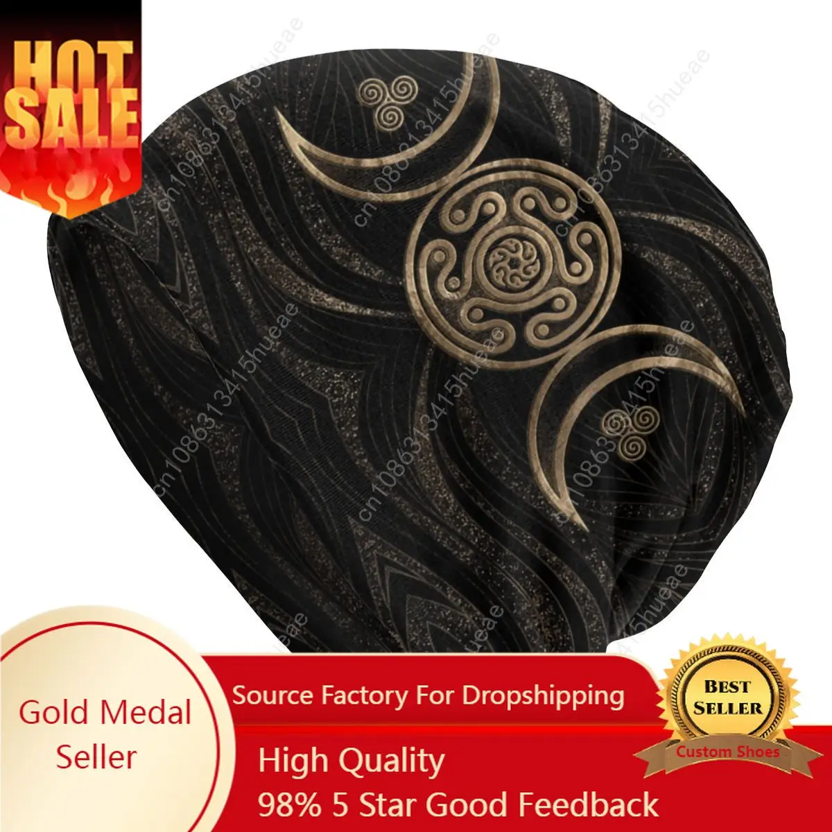 

Hecate Wheel Triple Moon Goddess Bonnet Femme Slouchy Beanie Hat Hippie Goth Pentagram Witch Witchcraft Ski Skullies Beanies Cap