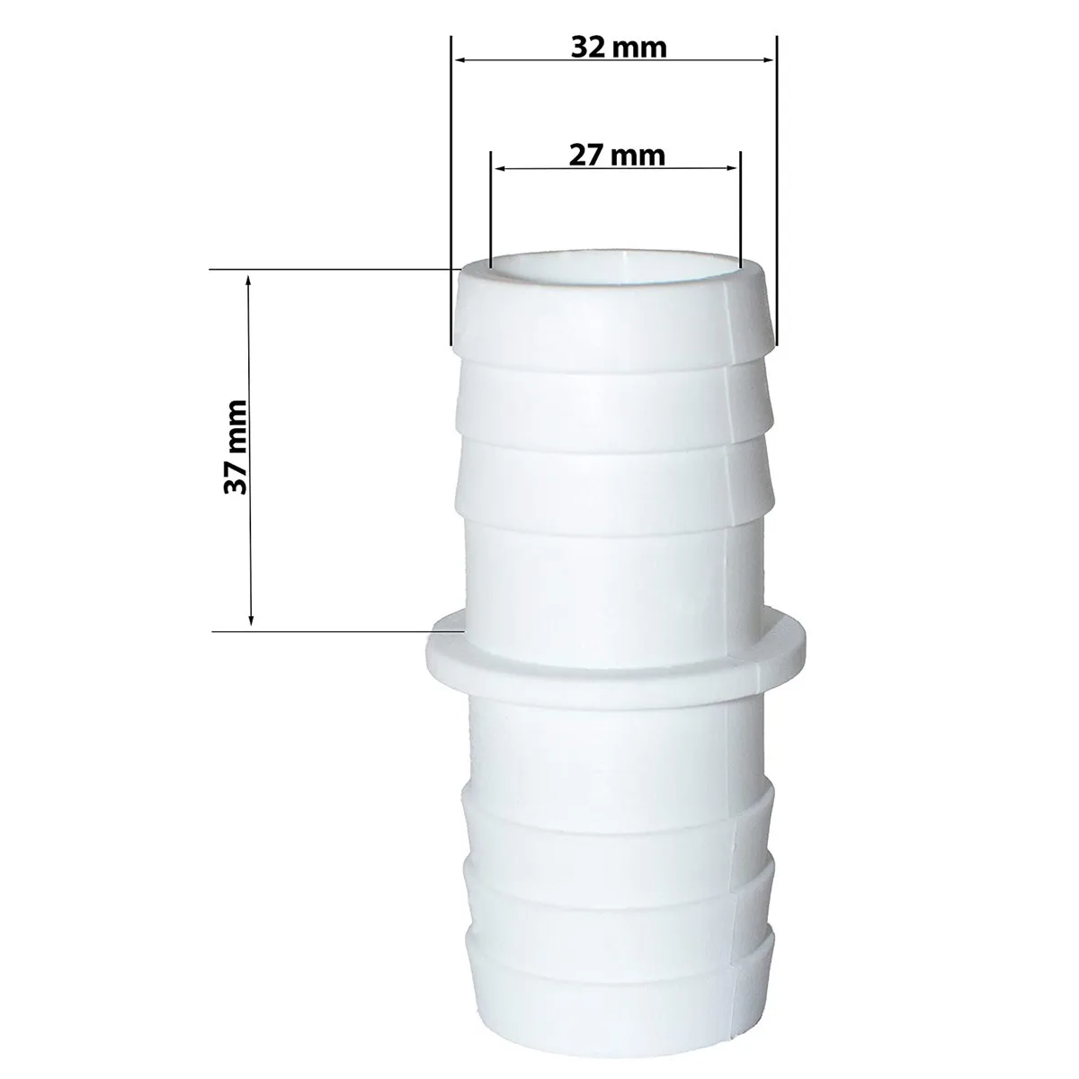 Pool Hose Connector, 32mm conversion 38mm Hose Coupling Pool Hose Adapter with Clamp Durable Replacement for Pangea Tech