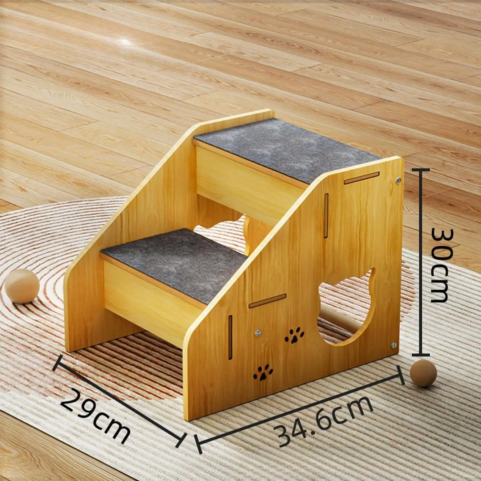 

Wooden Pet Stairs Dog Steps Pet Supplies for Bed Soft Dog Ramp Pet Dog Stairs Ladder for Older Dogs Small Dogs Cats Home