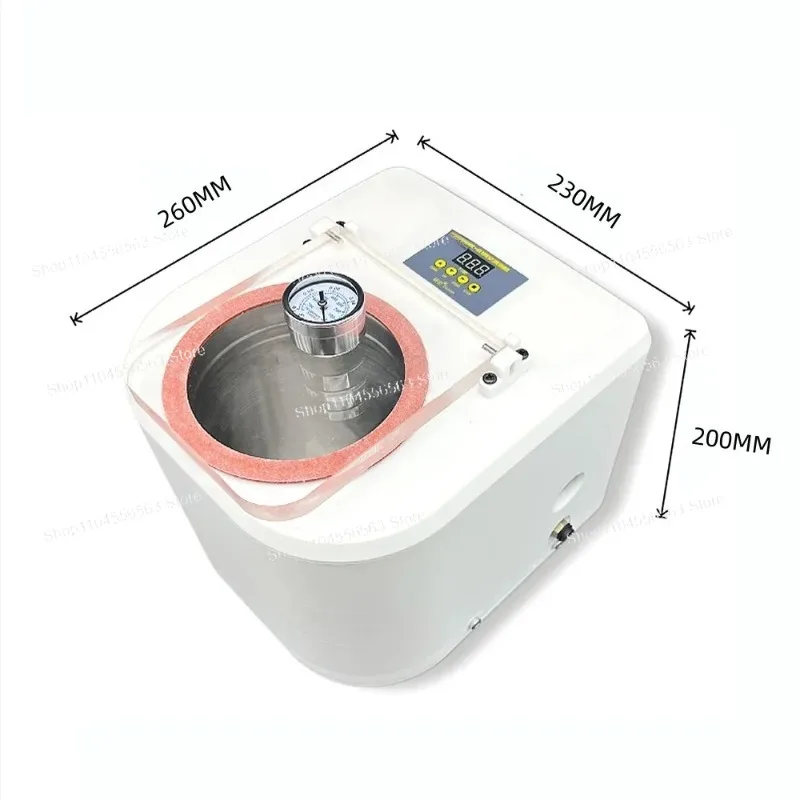 AC 220V Intelligent Vacuum Defoamer with Digital Display, for Silicone Epoxy and DIY Crafts Compatible with Vacuum Chambers