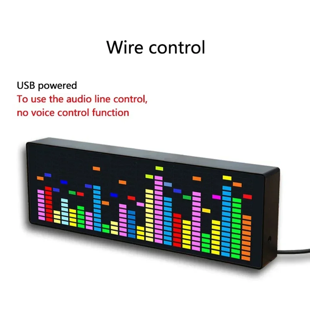 Brand New Audio Analyzer VU Meter 7 Color Mode ABS Material Music Spectrum Indicator VFD Audio Ambient DisplayClock