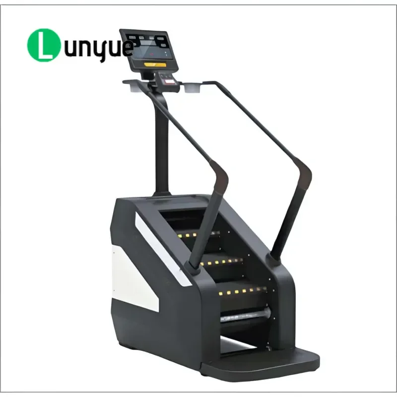 Electric Stair Climber Machine with LED Screen Commercial Home Gym Fitness Equipment Steel Structure Durable for Cardio
