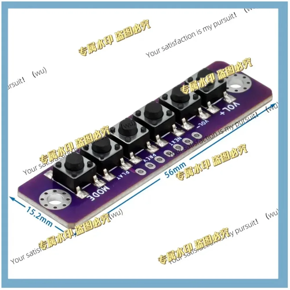 1 2 3 4 5 6 position independent button, MCU micro switch button board, suitable for Bluetooth power amplifier