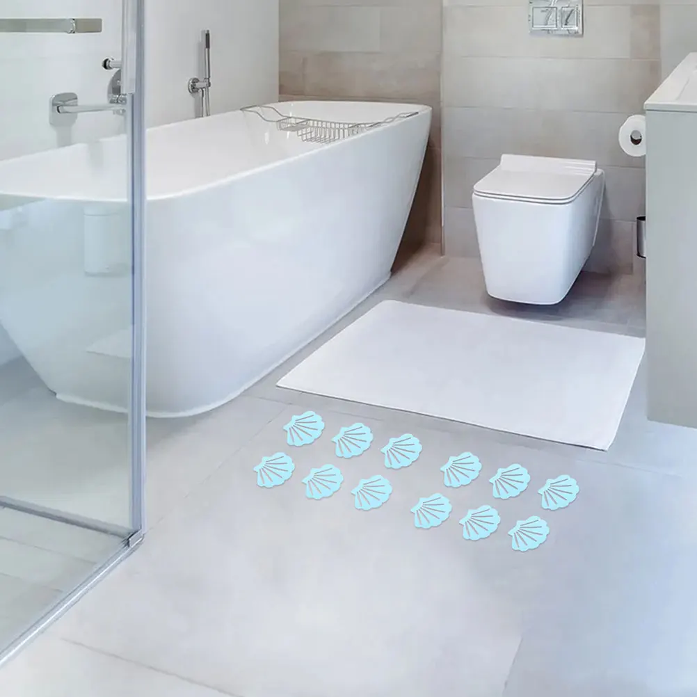 

20PCS Shell Anti slip Stickers Blue Bath Tub Shower Strips Non Skid Grip Decal Adhesive Kids Safe Bathtub Decor