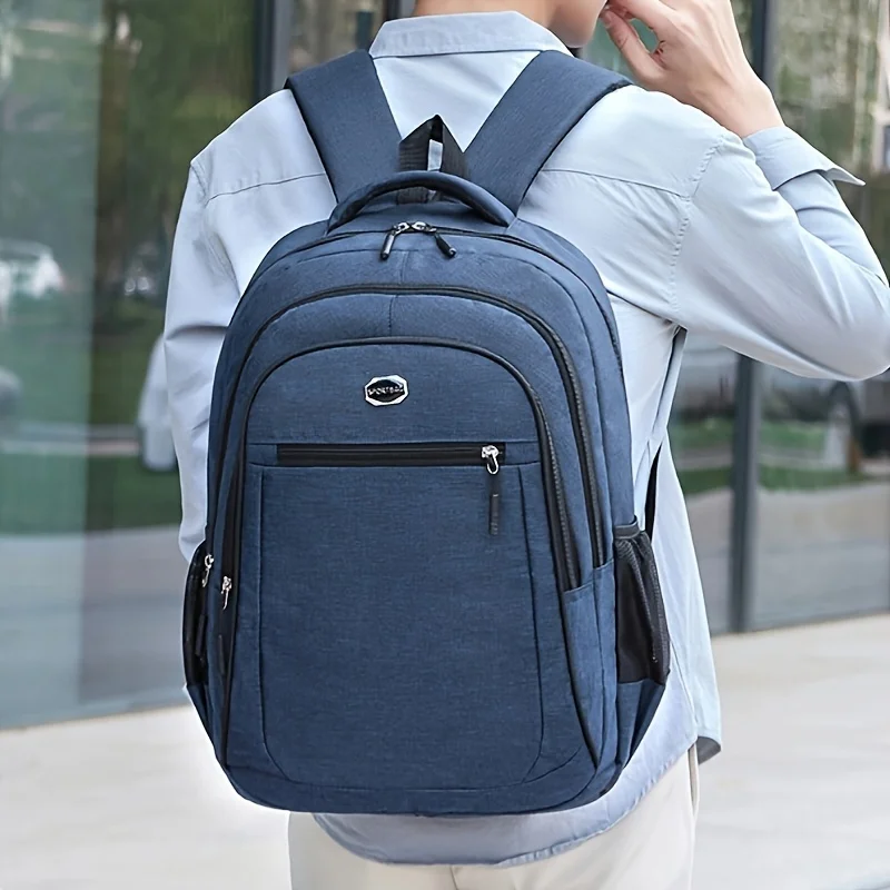 Large-Capacity Backpack, Male and Female Students Computer Bag, Multi-Pocket Waterproof Wear-Resistant Commuter Backpack