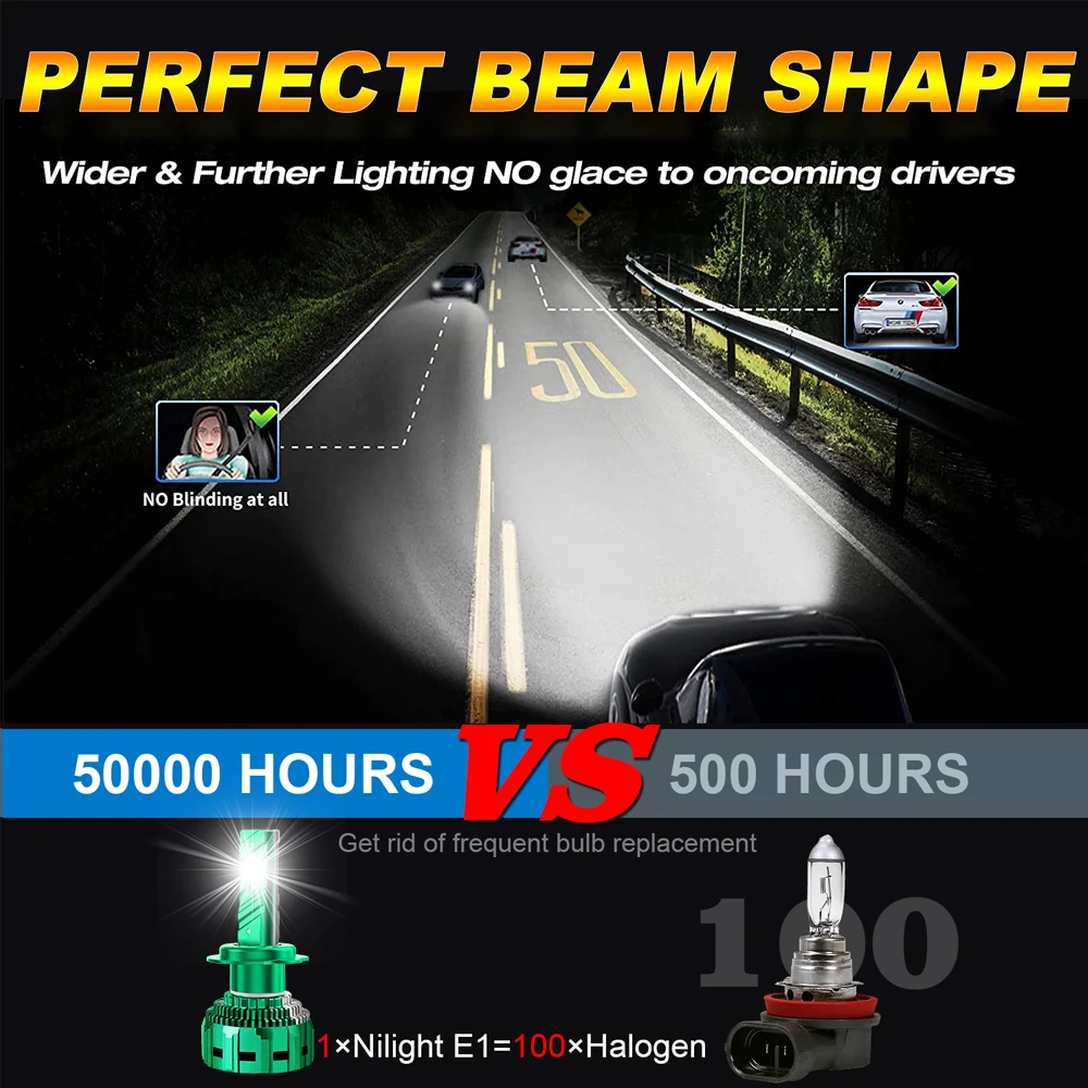 2000 واط عالية الطاقة H4 H7 LED المصباح Canbus مصباح هالوجين ترقية توربو سيارة LED لمبات H11 H1 9005 HB3 9006 HB4 مصباح الضباب 6000 كيلو 12 فولت