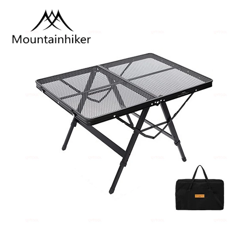 

Mountainhiker Outdoor Tactical X-Shaped Mesh Table Adjustable Height Folding Camping Tables portable Aluminum Alloy Picnic Table