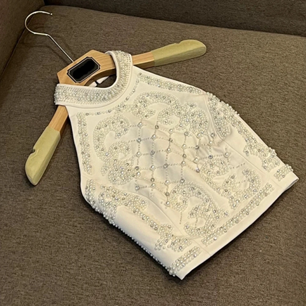 TWOTWINSTYLE หรูหรา 2 ชิ้นชุดผู้หญิงรอบคอแขนกุดเอวสูงกระโปรง Chic ชุดหญิง KVE 534520   เคสแควร์ 534521