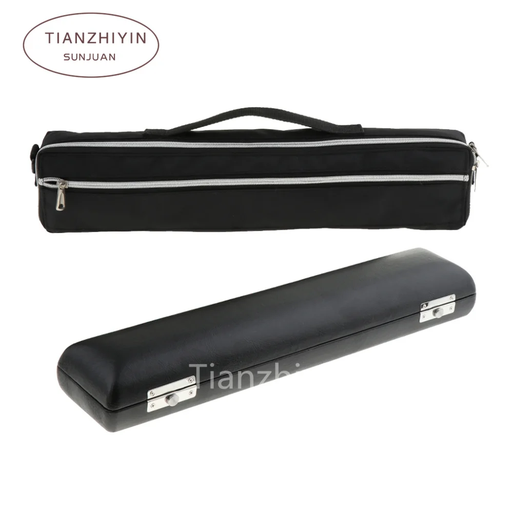 

17 Hole Flute Wooden Carry Padded Box With Storage Gig Bag Handbag Cover Black