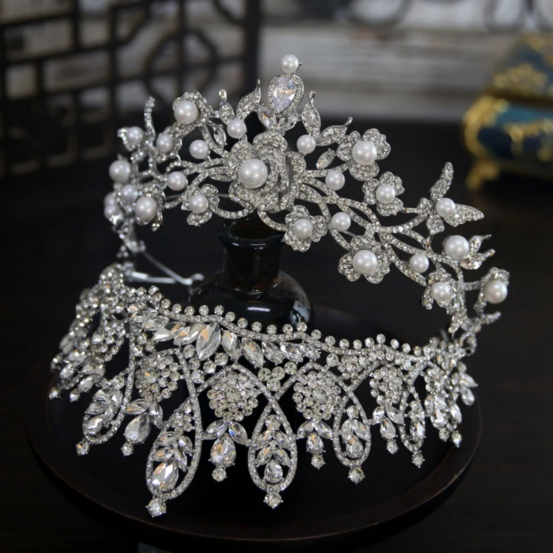 

Изысканная многослойная свадебная тиара CC Royal Crown с цветами и цирконием, роскошное украшение для волос, изысканные аксессуары для прически