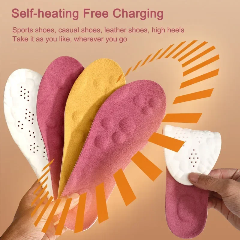 Thermal Self-Heated Insoles for Winter Warm Plush Thickening Constant Temperature Foot Warmers for Men And Women Sports Footcare