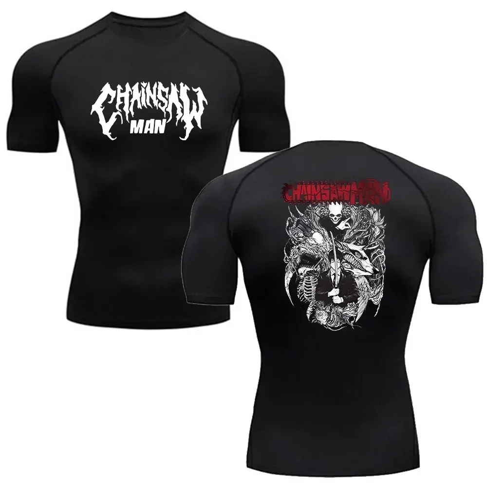 

new Gym T-shirt Man Boxing T Shirts Man Anime Compression T Shirt Long Shirts Gym Jogging Training Workout Fitness Sportswear