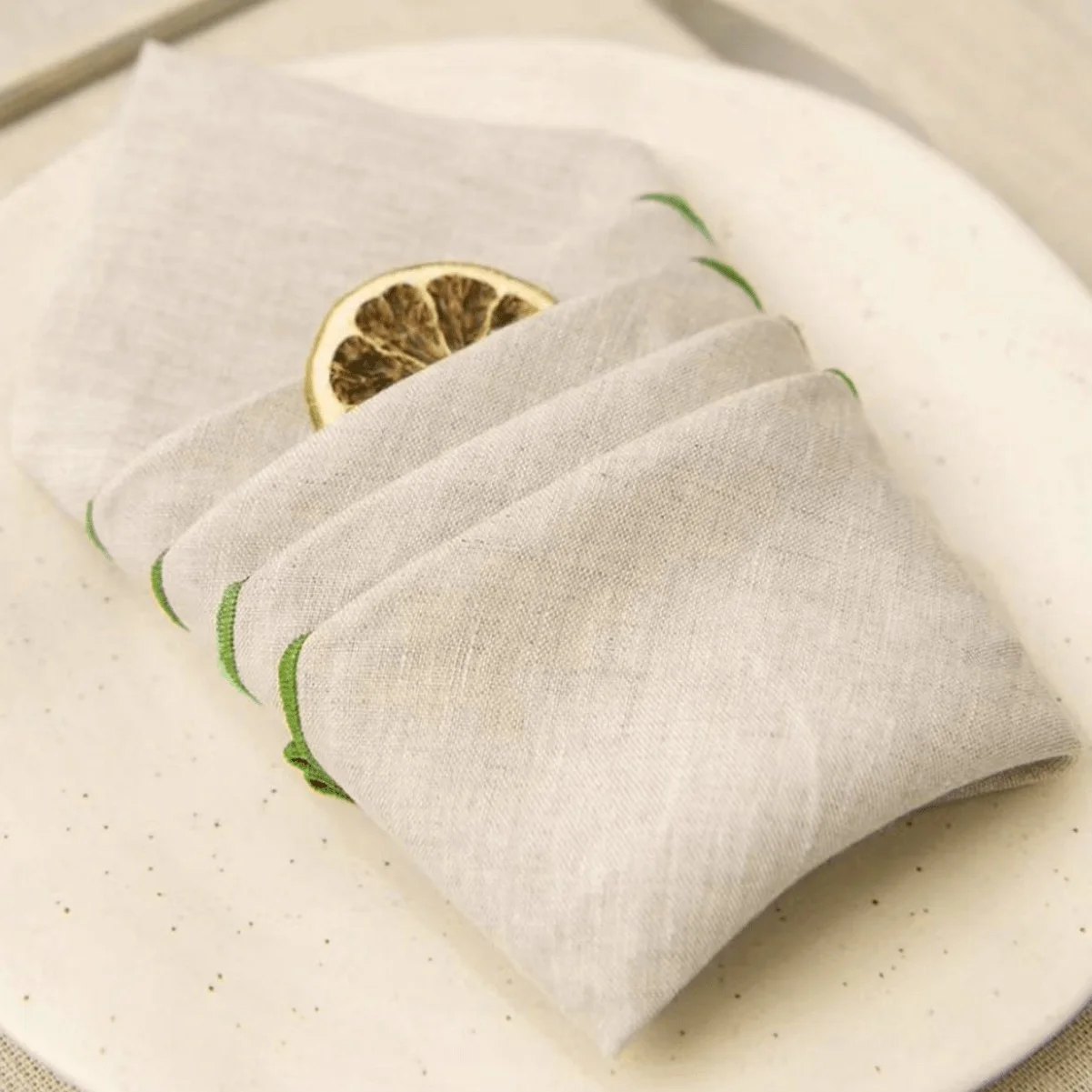 مناديل مزيج القطن والكتان 100% - مناديل عشاء ناعمة قابلة للتنفس للمنزل والمطبخ والمطعم وديكور طاولة الحفلات 6 قطع 40 × 40 سم #5