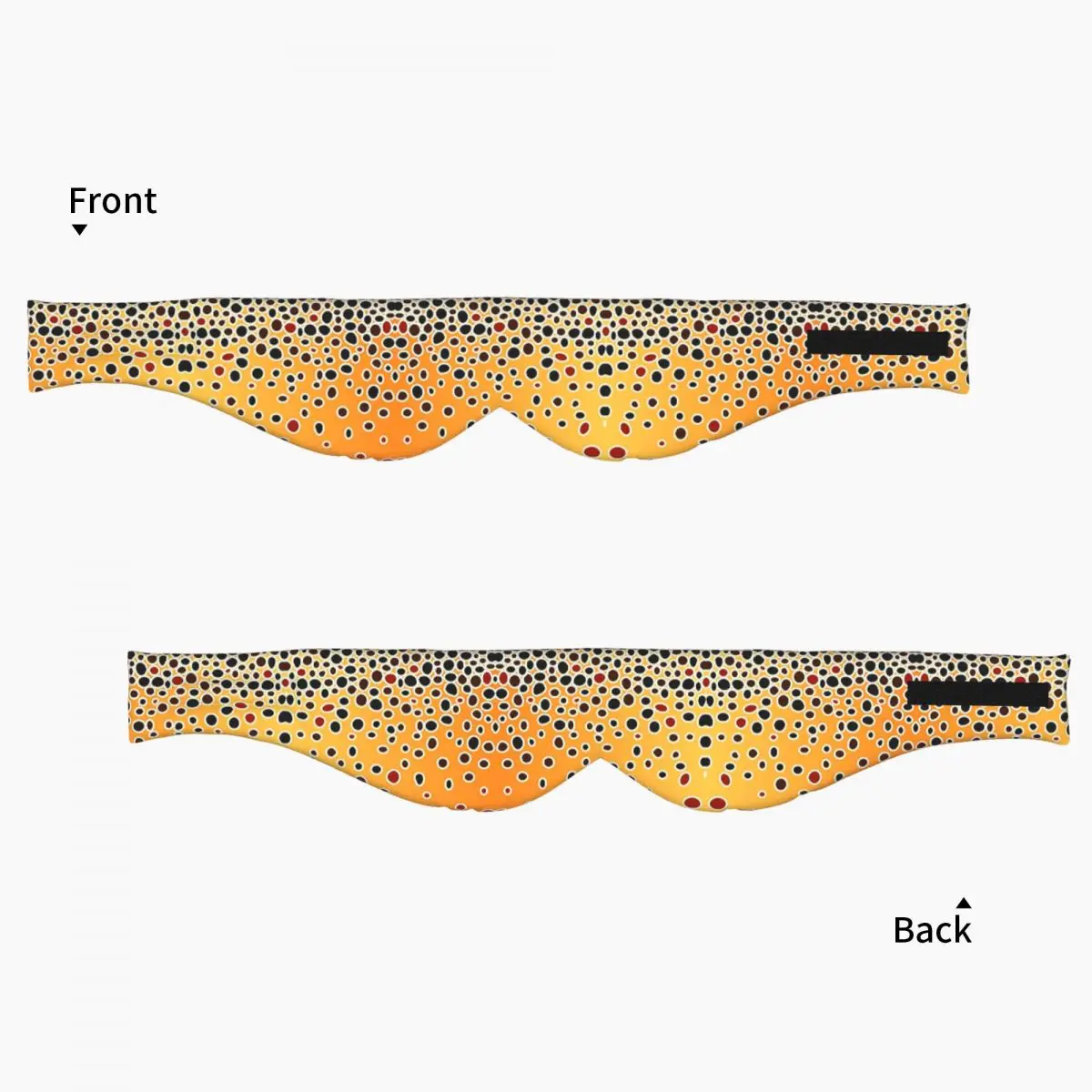 Brown Trout Skin sleep mask Light Blocking Portable Eye Cover for Girls Boys Travel Party Gift Eyeshade eyepatch view 3