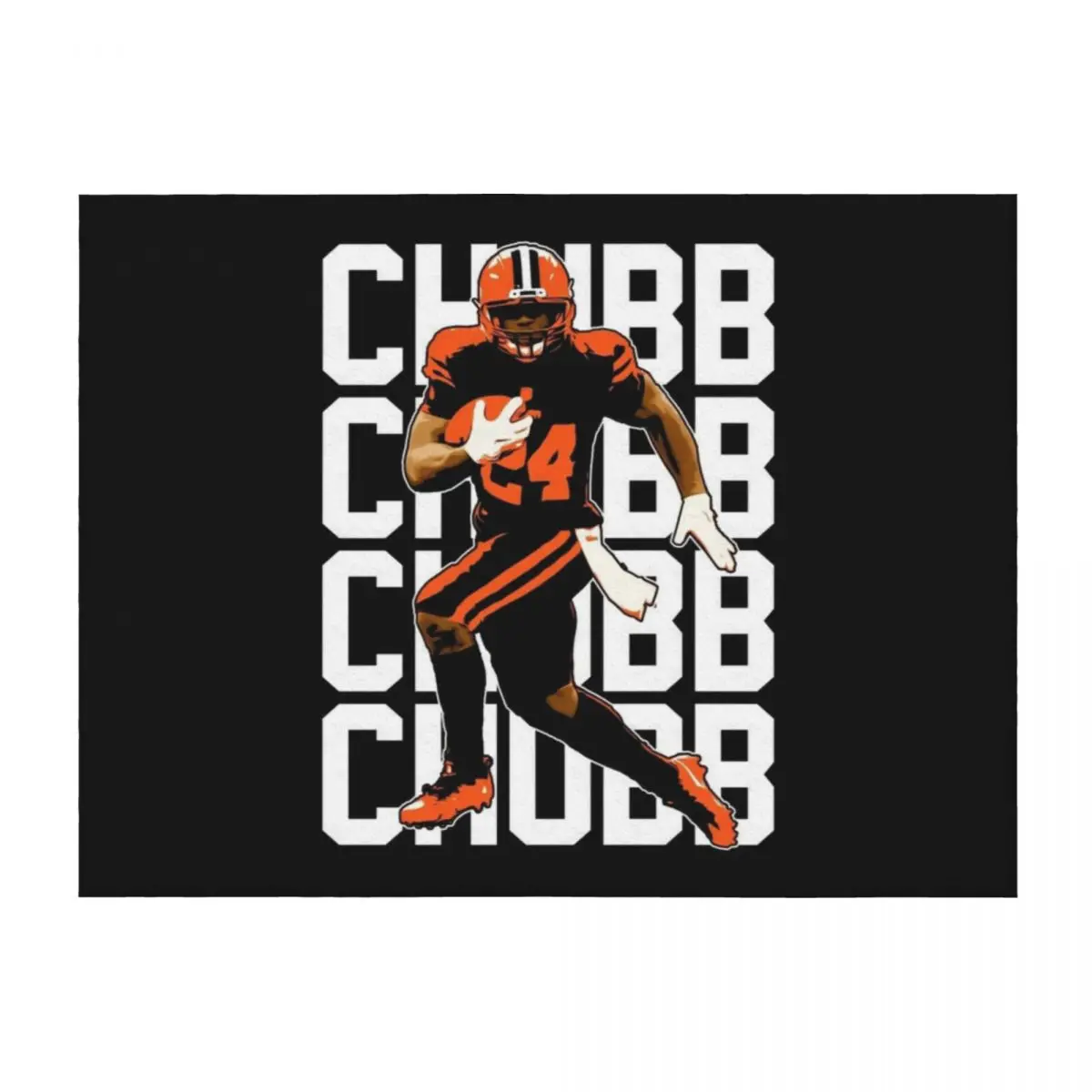 

Nick Chubb Throw Blanket Plaid on the sofa Bed Fashionable Sofa Quilt Moving Blankets